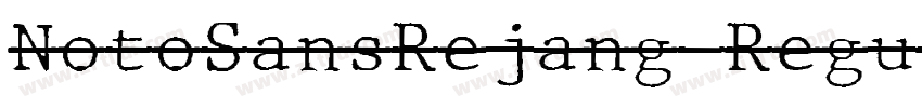 NotoSansRejang Regul字体转换